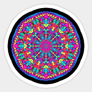 Neon Mandala Sticker